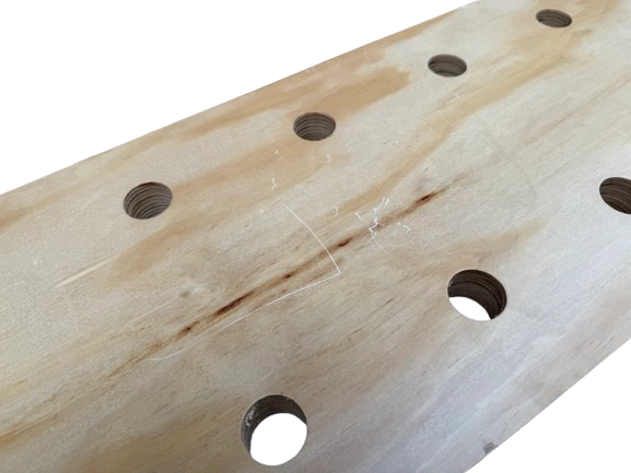 Dřevěná lezecká stěna PegBoard - 2. JAKOST - Výška: 100 cm - vzor dřevo