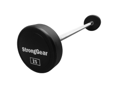 Polyurethane straight biceps barbell