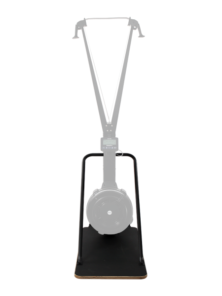 A mobile stand for the TrueSki Beast trainer
