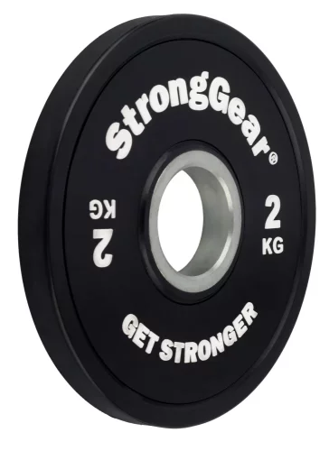 Rubber fractional plate 2 kg black StrongGear High-Quality