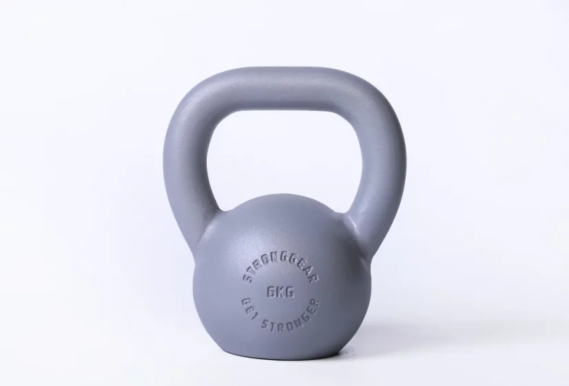 Kettlebell 6kg stříbrný StrongGear pro začátečníky