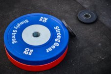 modrý závodní bumper kotouč 20kg modrý závodní bumper kotouč 20kg