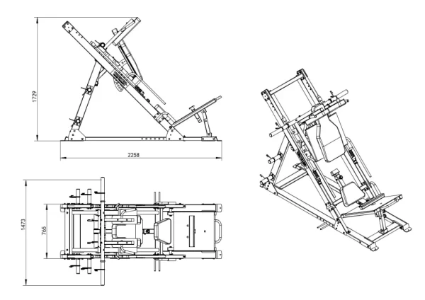 Beast Leg Press/Hacken Squat machine