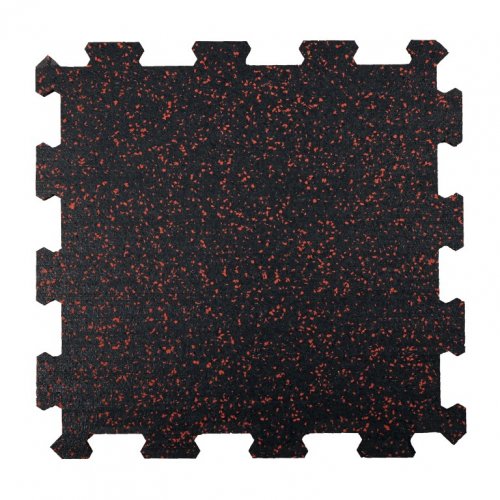 Gumová podlaha puzzle 500x500 červená EPDM