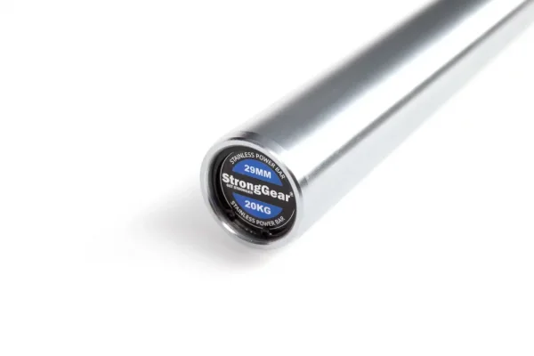 Edelstahl Powerlifting Langhantel 29 mm 20 kg StrongGear - Detail