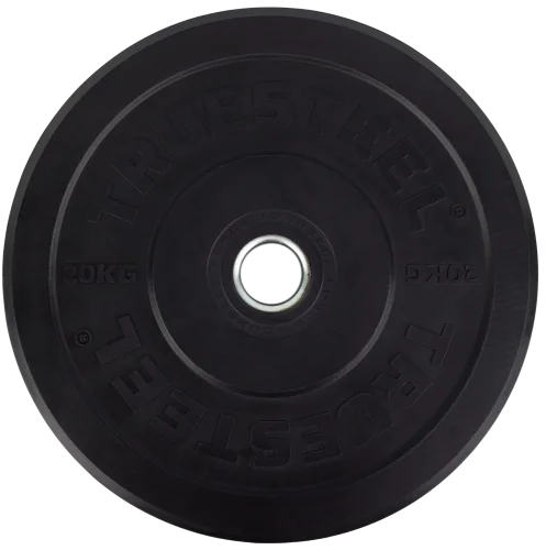 Černé bumper kotouče - Váha: 15 kg - logo TRUESTEEL