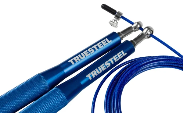 Hliníkové speed rope švihadlo - ergonomické madlo - Farba: Červené