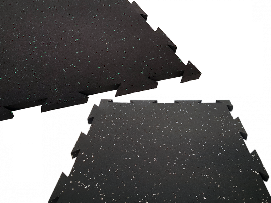 Gumová podlaha do fitness - Hrúbka podlahy: 520x520x20 mm, EPDM: 10%, farba: biela