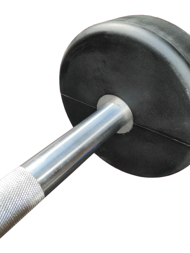 Polyurethane straight biceps barbell - Weight: 45 kg