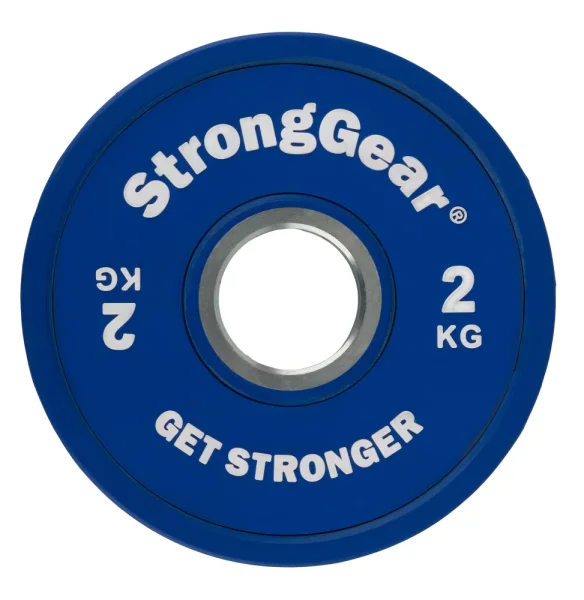 Gummierte hantelscheiben 2 kg Blau StrongGear