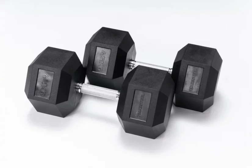 TrueGrip Hexagon Dumbbells 50 kg - 60 kg - Weight: 57,5 kg