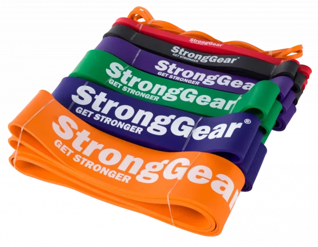 Odporové gumy Power Band sada StrongGear - farebné elastické expandéry