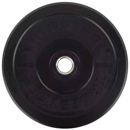 Černé bumper kotouče - Váha: 10 kg - logo TRUESTEEL