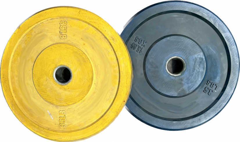 Colored Bumper Plates - 2 grade - Weight: 5 kg