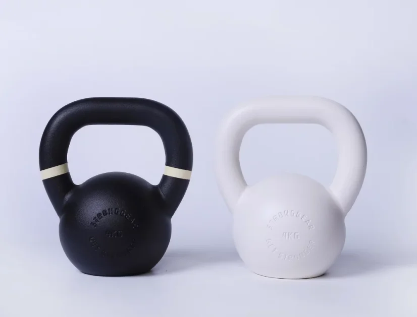 Kettlebell 4kg StrongGear Weiss Kugelhantel für Frauen