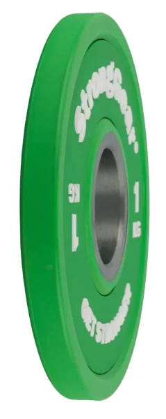 Gummierte hantelscheiben 1 kg grün StrongGear Online Kaufen