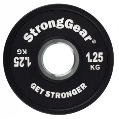Rubber fractional plate 1.25 kg black StrongGear