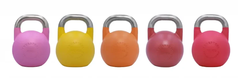 Závodní ocelový Kettlebell (barevný 4 kg - 32 kg) - Váha: 20 kg