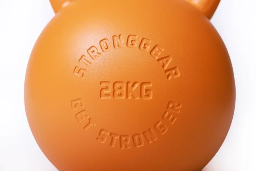 Kettlebell 28kg StrongGear oranžový z oceli