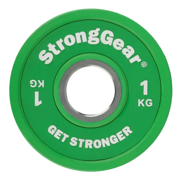 Gummierte hantelscheiben 1 kg grün StrongGear