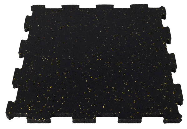 Gumová puzzle podlaha na fitness 20 mm 5 % žlutá StrongGear