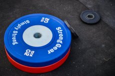 modrý závodní bumper kotouč 20kg modrý závodní bumper kotouč 20kg
