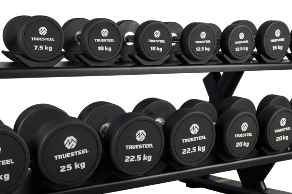 Truesteel TPU dumbbells - Gewicht: 42,5 kg to 50 kg