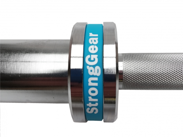Olympic Weightlifting Bar - Center knurling: With center knurling and TRUESTEEL logo