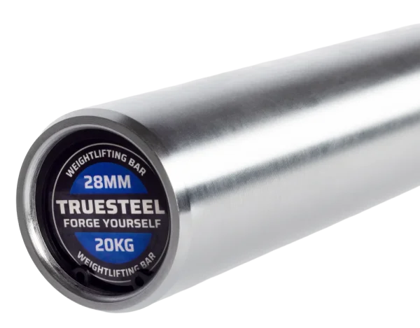 Olympijská osa Weightlifting Bar - Středové vroubkování: Se středovým vroubkováním a TRUESTEEL logem