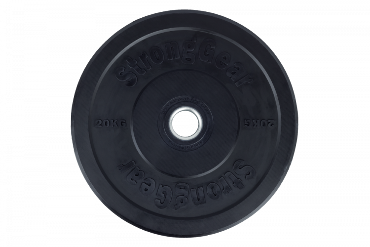 Black Bumper Plates - Weight: 20 kg