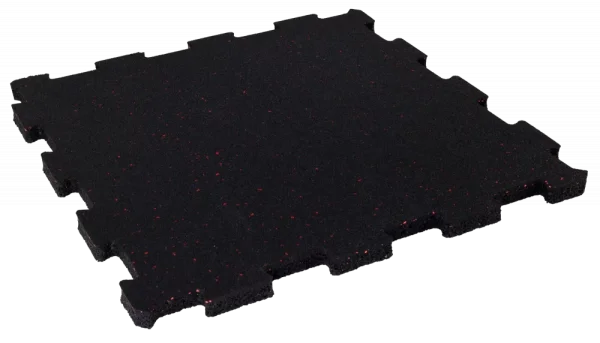 Gumová puzzle podlaha do posilovny 20 mm 5 % červená StrongGear
