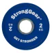 Gummierte hantelscheiben 2 kg Blau StrongGear