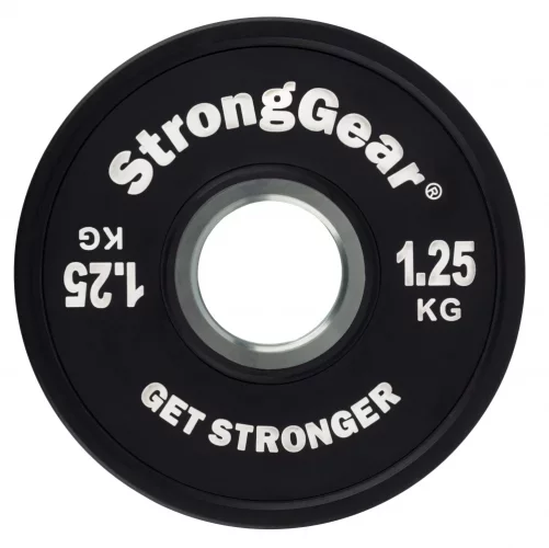 Rubber fractional plate 1.25 kg black StrongGear