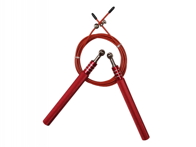 Aluminium Steel speed rope - Farbe: Rot