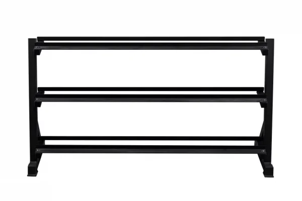 Třípatrový stojan na činky StrongGear 150 cm