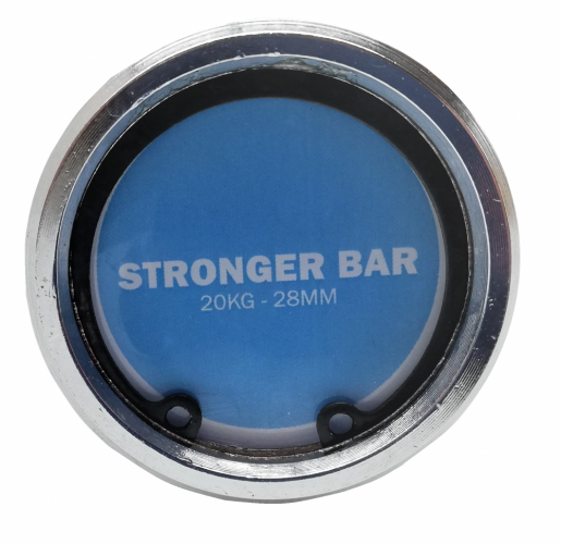 Olympijská tyč Weightlifting Bar - Stredové vrúbkovanie: So stredovým vrúbkovaním a TRUESTEEL logom