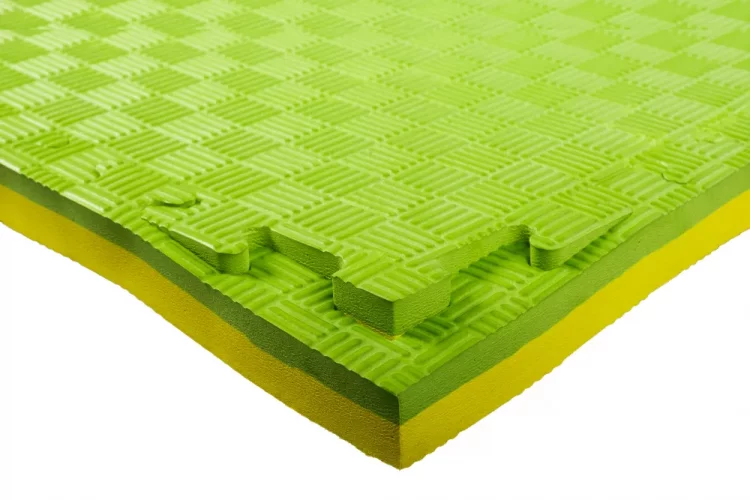 Tatami Elite puzzle StrongGear - tvrdá - Tloušťka a barevná kombinace: 3 cm - zeleno/žlutá