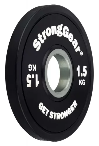 Rubber fractional plate 1.5 kg black StrongGear High Quality