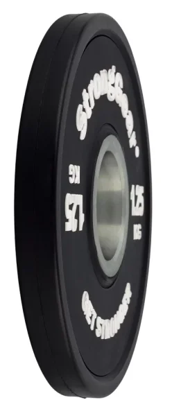 Gummierte hantelscheiben 1.25 kg Schwarz StrongGear
