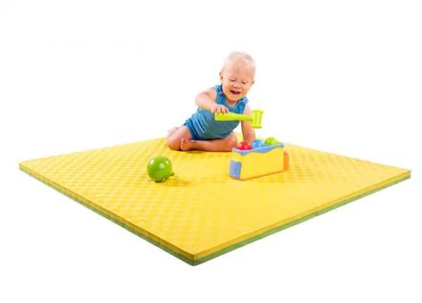 Tatami puzzle  Truesteel  - mäkká - Hrúbka a farebná kombinácia: 2 cm - žlto/zelená