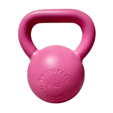 Růžový ocelový Kettlebell 4 kg - 36 kg