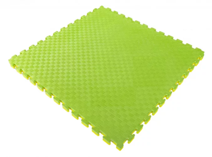 Tatami Elite puzzle StrongGear - tvrdá - Tloušťka a barevná kombinace: 3 cm - zeleno/žlutá