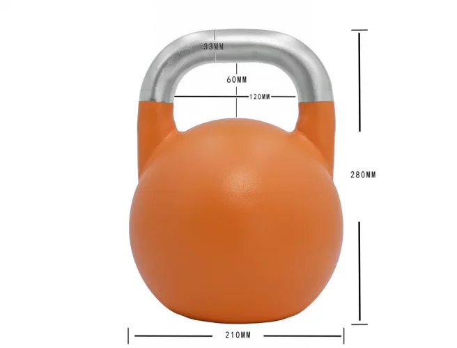Pretekársky oceľový Kettlebell (farebný 4 kg - 32 kg) - Váha: 6 kg