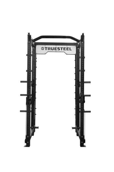 Posilňovacia klietka - Beast Squat Rack 6000 s kladkami - Hmotnosť sady závaží: 2 x 75 kg