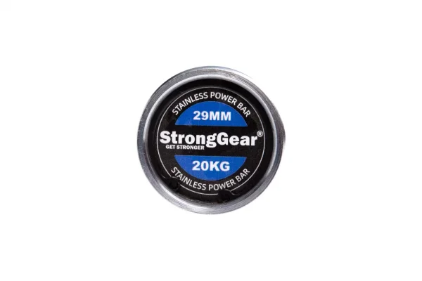 Powerlifting Langhantel aus Stahl 29 mm 20 kg StrongGear