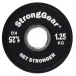 Gummierte hantelscheiben 1.25 kg Schwarze Farbe StrongGear