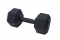 Hexagonální jednoruční činky - gumový úchop - 40-50 kg