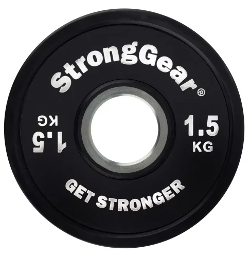 Rubber fractional plate 1.5 kg black StrongGear