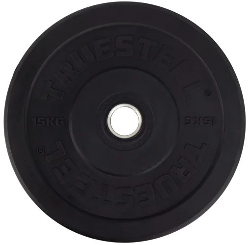 Black Bumper Plates - Gewicht: 25 kg - TRUESTEEL Logo