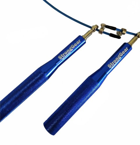 Aluminium speed rope - ergonomic handle - Colour: Blue